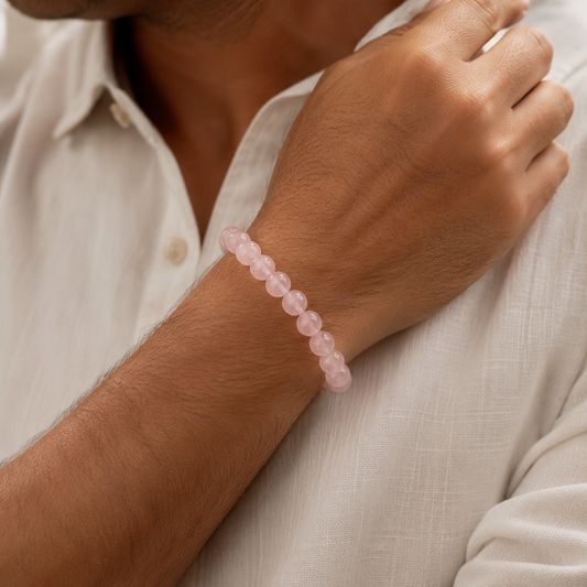 Rose Quartz Stone Bracelet