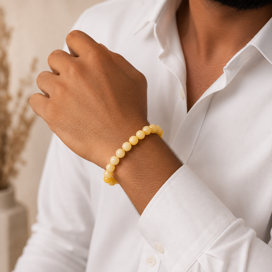 Yellow Calcite Stone Bracelet