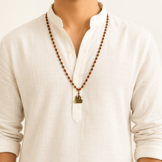 Om Shiva Divine Rudraksha Mala