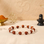Clear Quartz with Rudraksha Bracelet