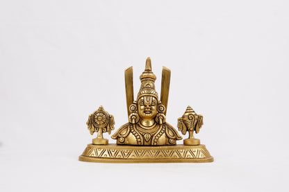 Tirupati Venkateshwara Balaji Brass Bust Idol