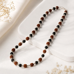 Karungali & Rudraksha Silver Cap Mala