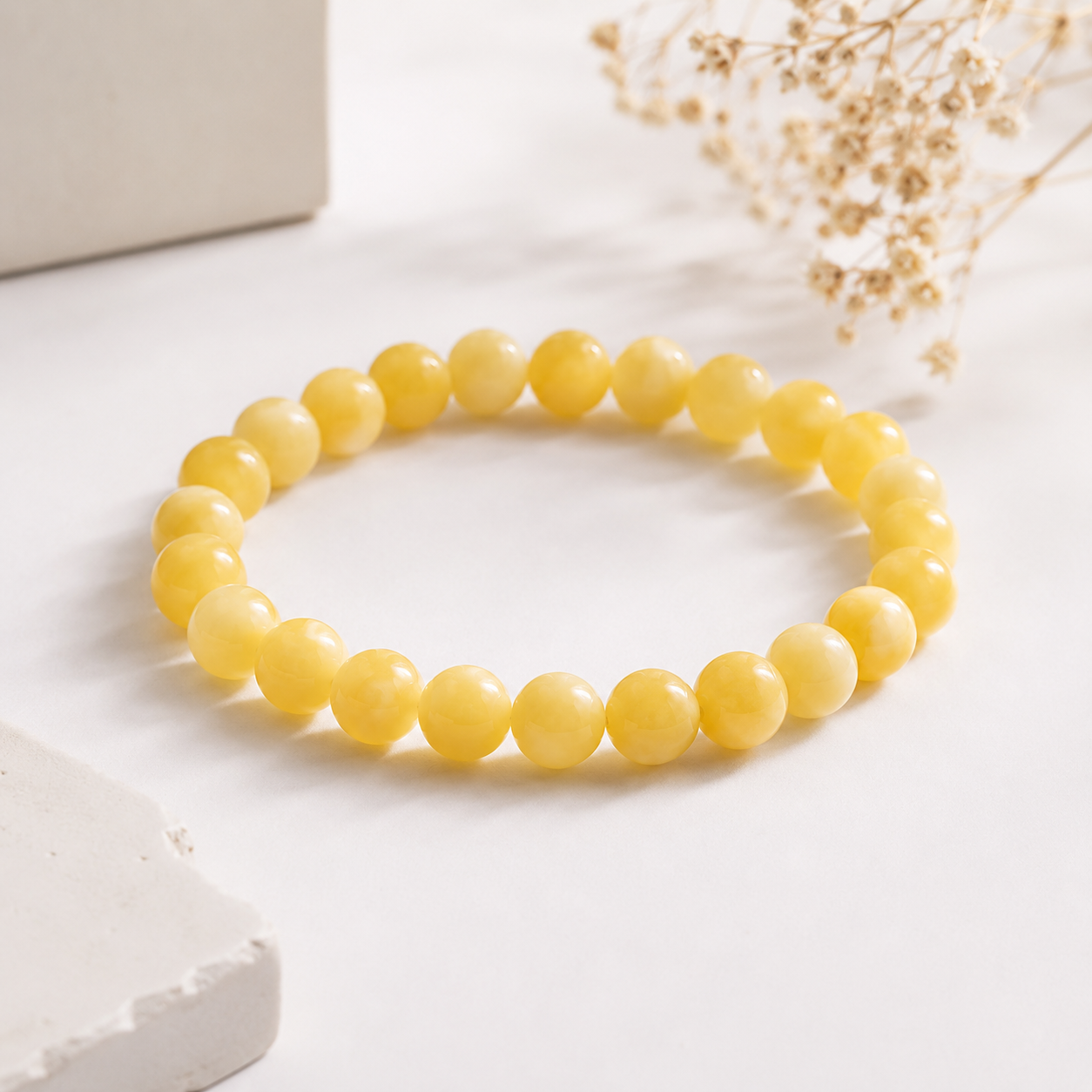 Yellow Calcite Stone Bracelet
