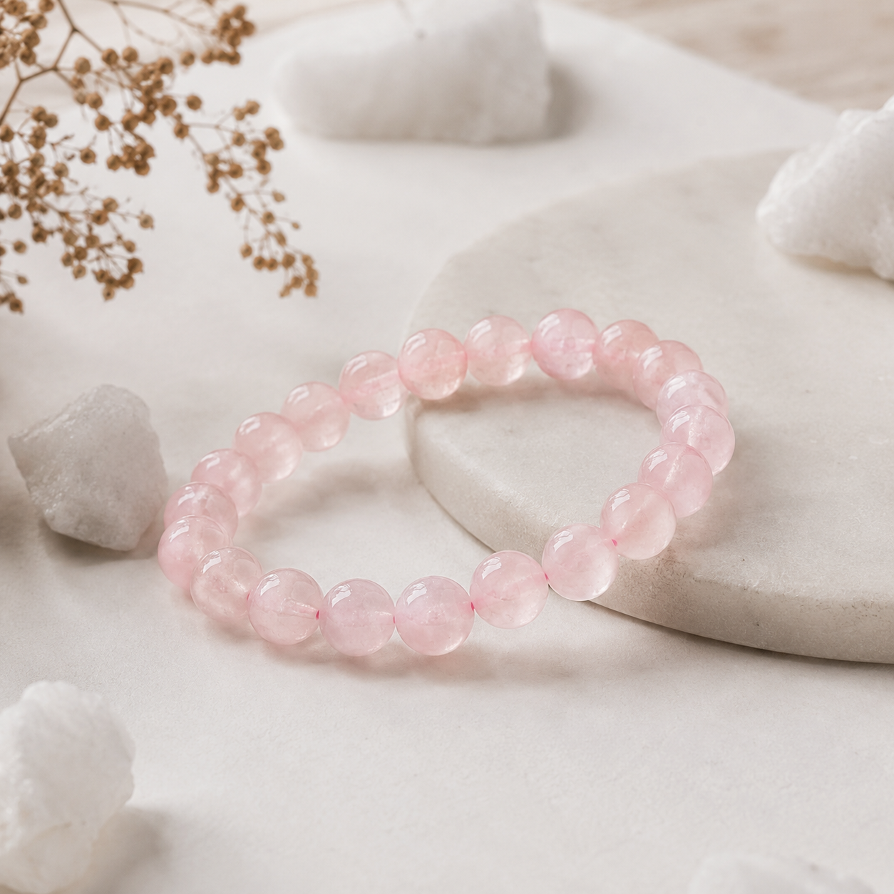 Rose Quartz Stone Bracelet