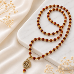 OM Shiva Trishool Rudraksha Necklace 54 Beads